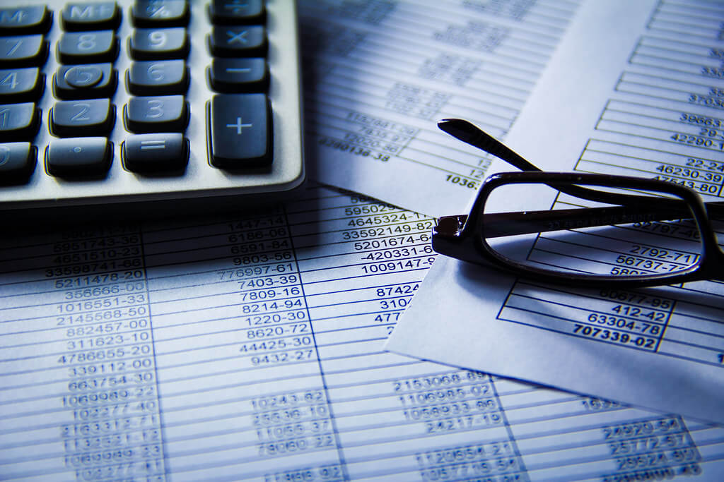 Closeup of financial documents